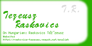 tezeusz raskovics business card